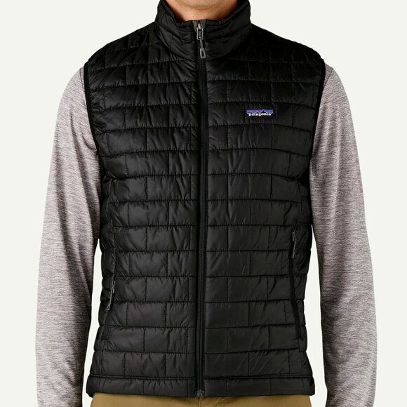 Patagonia Men's Nano Puff Windproof Water-resistant Vest Black - Picture 1 of 6